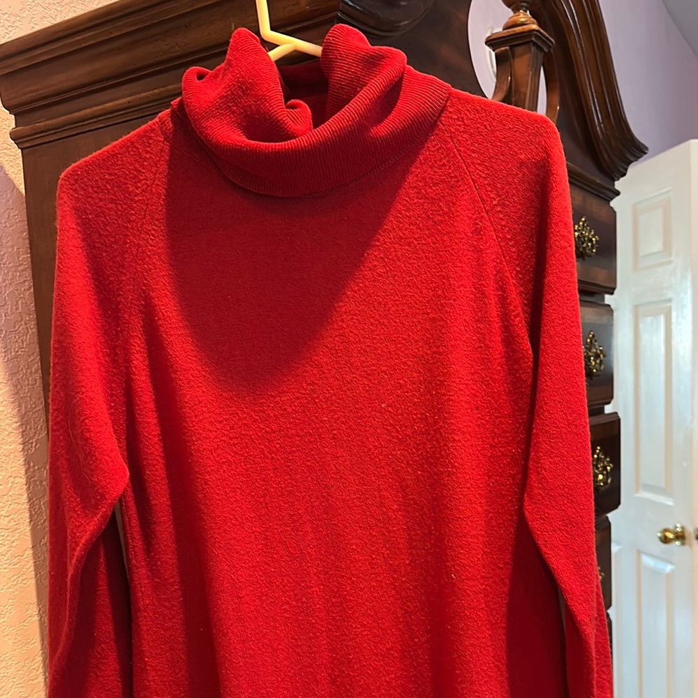Elegant Red Turtleneck Sweater